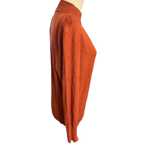 VTG 1980s Mondi Womens 42 Wool Blend Terracotta Knit Sweater Made in W. Germany - Picture 5 of 9